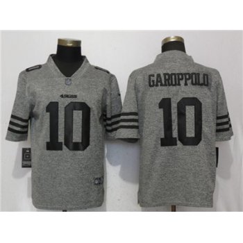 Nike San Francisco 49ers 10 Jimmy Garoppolo Gray Vapor Untouchable Limited Jersey
