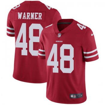 Nike San Francisco 49ers #48 Fred Warner Red Team Color Men's Stitched NFL Vapor Untouchable Limited Jersey