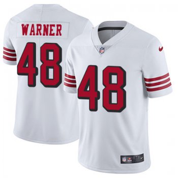 Nike San Francisco 49ers #48 Fred Warner White Rush Men's Stitched NFL Vapor Untouchable Limited Jersey