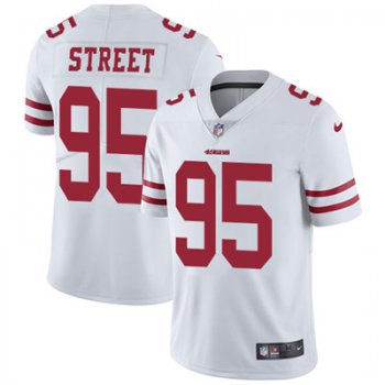 Nike San Francisco 49ers #95 Kentavius Street White Men's Stitched NFL Vapor Untouchable Limited Jersey