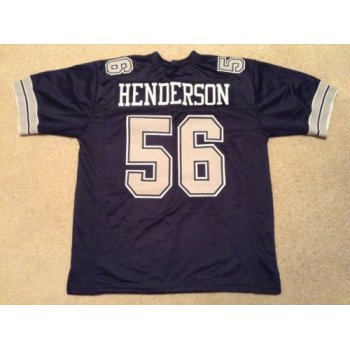 Dallas Cowboys #56 Hollywood Henderson Navy Blue Throwback Jersey