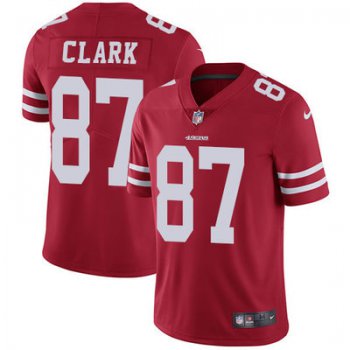 Nike San Francisco 49ers #87 Dwight Clark Red Team Color Men's Stitched NFL Vapor Untouchable Limited Jersey