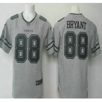 Men's Dallas Cowboys #88 Dez Bryant Nike Gray Gridiron 2015 NFL Gray Limited Jersey