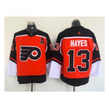 Men's Philadelphia Flyers #13 Kevin Hayes Orange 2021 Reverse Retro Authentic Jersey