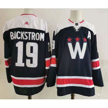 Men's Washington Capitals #19 Nicklas Backstrom NEW Navy Blue Adidas Stitched NHL Jersey