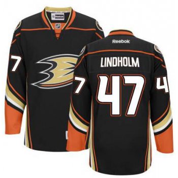 Men's Anaheim Ducks #47 Hampus Lindholm Black Third Jersey