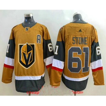 Men's Vegas Golden Knights #61 Mark Stone Gold 2020-21 Alternate Stitched Adidas Jersey