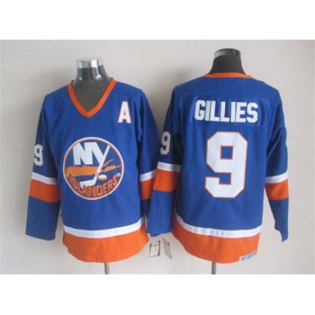 New York Islanders #9 Clark Gillies Light Blue Throwback CCM Jersey