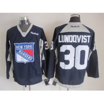 New York Rangers #30 Henrik Lundqvist 2014 Training Navy Blue Jersey