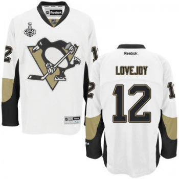 Men's Pittsburgh Penguins #12 Ben Lovejoy White Road 2017 Stanley Cup NHL Finals Patch Jersey