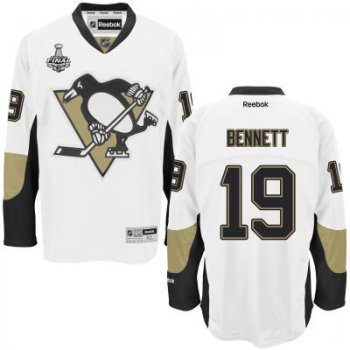 Men's Pittsburgh Penguins #19 Beau Bennett White Road 2017 Stanley Cup NHL Finals Patch Jersey