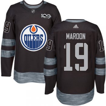 Oilers #19 Patrick Maroon Black 1917-2017 100th Anniversary Stitched NHL Jersey