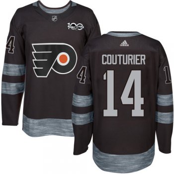Flyers #14 Sean Couturier Black 1917-2017 100th Anniversary Stitched NHL Jersey