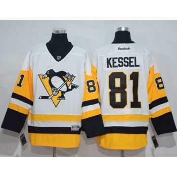 Penguins #81 Phil Kessel White New Away Stitched NHL Jersey