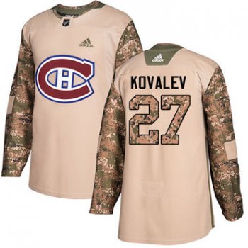 Adidas Canadiens #27 Alexei Kovalev Camo Authentic 2017 Veterans Day Stitched NHL Jersey