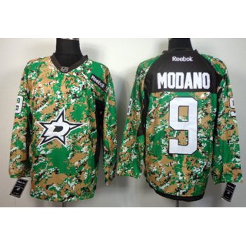Dallas Stars #9 Mike Modano 2014 Camo Jersey