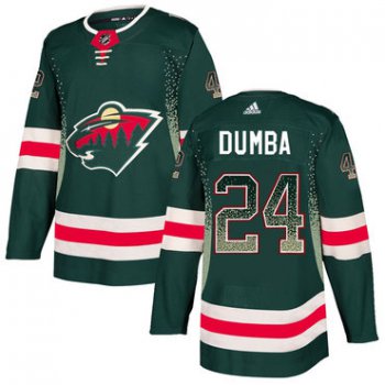 Men's Minnesota Wild #24 Matt Dumba Green Drift Fashion Adidas Jersey