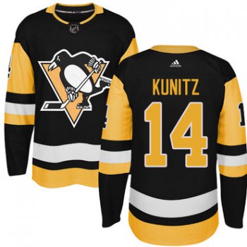 Adidas Pittsburgh Penguins #14 Chris Kunitz Black Alternate Authentic Stitched NHL Jersey