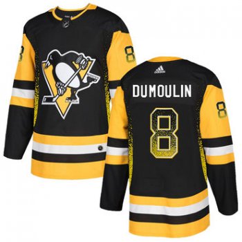 Men's Pittsburgh Penguins #8 Brian Dumoulin Black Drift Fashion Adidas Jersey
