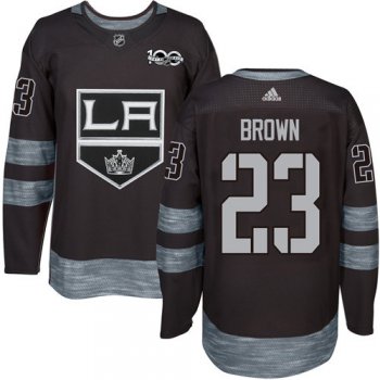 Adidas Kings #23 Dustin Brown Black 1917-2017 100th Anniversary Stitched NHL Jersey