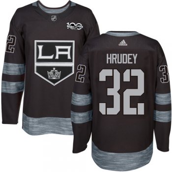 Adidas Kings #32 Kelly Hrudey Black 1917-2017 100th Anniversary Stitched NHL Jersey