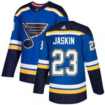 Men's Adidas St. Louis Blues #23 Dmitrij Jaskin Blue Home Authentic Stitched NHL Jersey