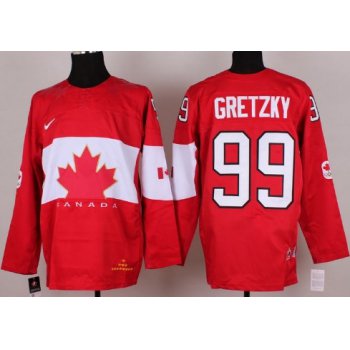 2014 Olympics Canada #99 Wayne Gretzky Red Jersey