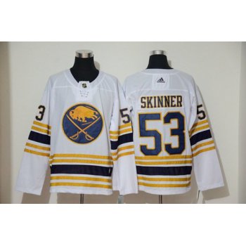 Men's Buffalo Sabres #53 Jeff Skinner White 50th Season Authentic Stitched Hockey Jersey