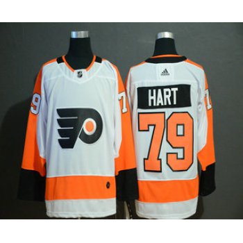 Men's Philadelphia Flyers #79 Carter Hart White Adidas Stitched NHL Jersey