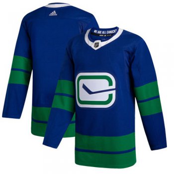 Men's Vancouver Canucks Blank Blue Alternate Authentic Stitched Hockey Jersey
