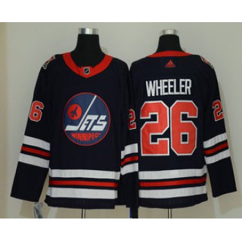 Men's Winnipeg Jets #26 Blake Wheeler Navy Blue 2019 Heritage Classic Adidas Stitched NHL Jersey