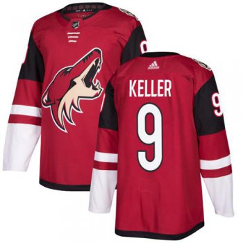 Adidas Coyotes #9 Clayton Keller Maroon Home Authentic Stitched NHL Jersey