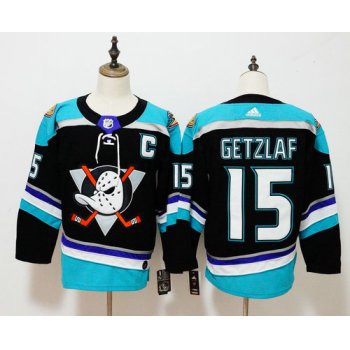 Men's Anaheim Ducks #15 Ryan Getzlaf adidas Black Alternate Authentic Player Jersey