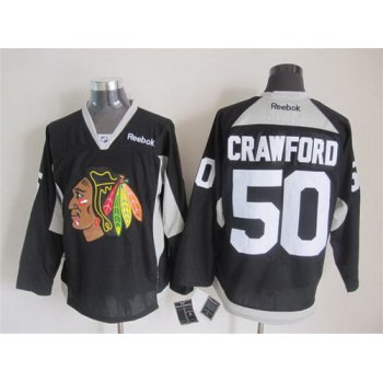 Chicago Blackhawks #50 Corey Crawford 2014 Training Black Jersey