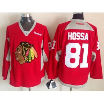 Chicago Blackhawks #81 Marian Hossa 2014 Training Red Jersey