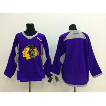 Chicago Blackhawks Blank 2014 Training Purple Jersey