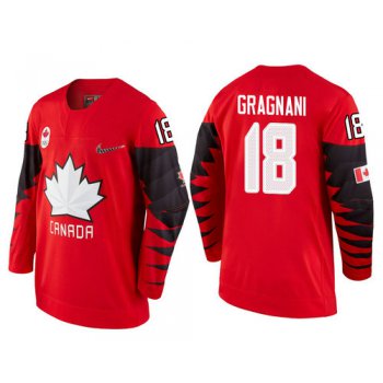 Men Canada Team #18 Marc-Andre Gragnani Red 2018 Winter Olympics Jersey