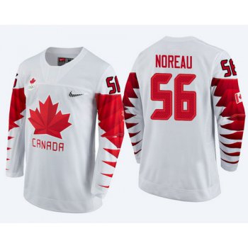 Men Canada Team #56 Maxim Noreau White 2018 Winter Olympics Jersey