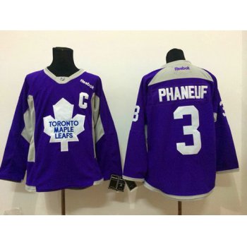Toronto Maple Leafs #3 Dion Phaneuf 2014 Training Purple Jersey