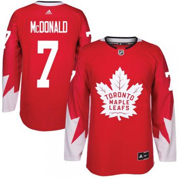 Adidas Toronto Maple Leafs #7 Lanny McDonald Red Team Canada Authentic Stitched NHL Jersey