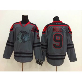 Chicago Blackhawks #9 Bobby Hull Charcoal Gray Jersey