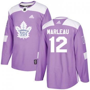 Adidas Maple Leafs #12 Patrick Marleau Purple Authentic Fights Cancer Stitched NHL Jersey