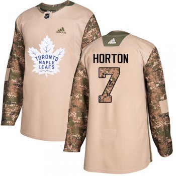 Adidas Maple Leafs #7 Tim Horton Camo Authentic 2017 Veterans Day Stitched NHL Jersey