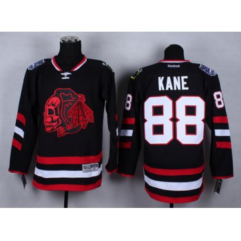 Chicago Blackhawks #88 Patrick Kane 2014 Stadium Series Black With Red Skulls Jersey