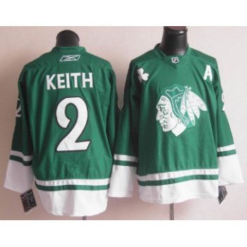 Chicago Blackhawks #2 Duncan Keith St. Patrick's Day Green Jersey