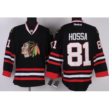 Chicago Blackhawks #81 Marian Hossa Black Jersey