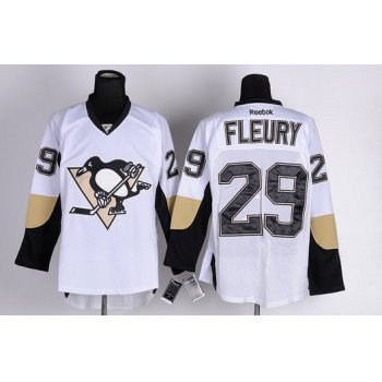 Pittsburgh Penguins #29 Marc-Andre Fleury White Jersey