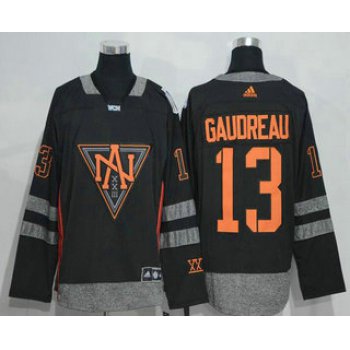 Men's North America Hockey #13 Johnny Gaudreau Black 2016 World Cup of Hockey Stitched adidas WCH Game Jersey