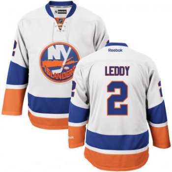 Men's New York Islanders #2 Nick Leddy Away White Hockey Stitched NHL Jersey
