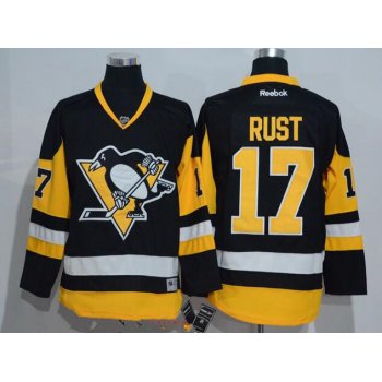 Men's Pittsburgh Penguins #17 Bryan Rust Black Third Stitched NHL Reebok Hockey Jersey